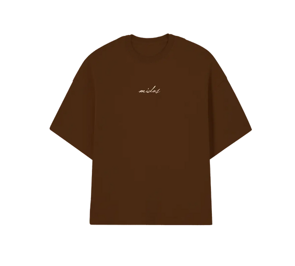 Camiseta Midas Touch 'Handwritten' Marrom
