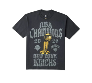 Camiseta Nike 'New York Knicks 2026 NBA Finals Champions Authentic On Court T-shirt Grey' Cinza escuro – frente