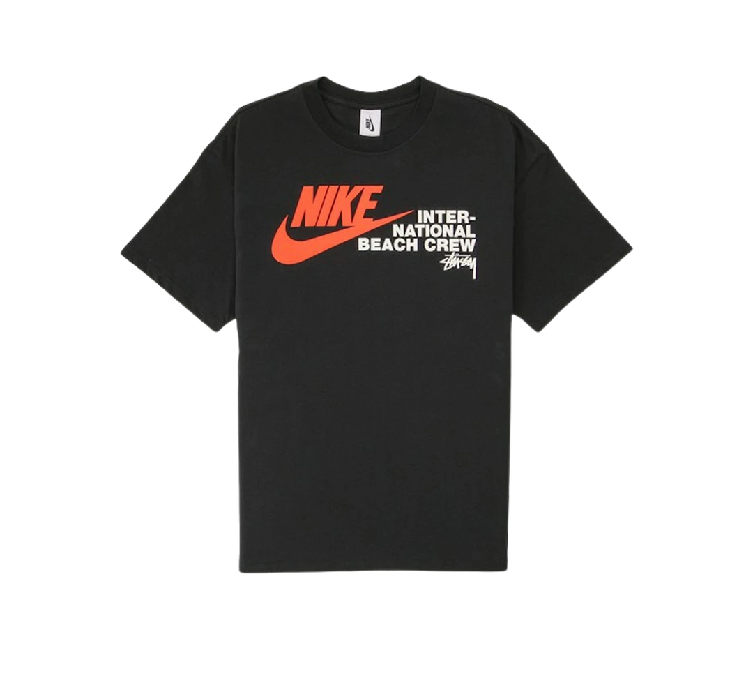 Camiseta Nike x Stussy 'International Beach Crew T-Shirt Black' Preto – frente