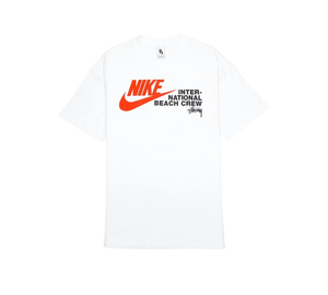 Camiseta Nike x Stussy 'International Beach Crew T-Shirt White' Branco – frente
