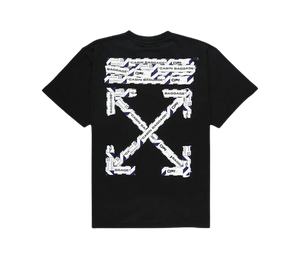 Camiseta Off-White 'Slim Fit Airport Tape T-shirt Black' Preto – costas