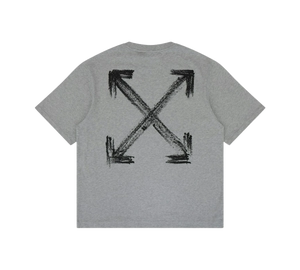 Camiseta Off-White 'Chalk Arrow Skate Fit Tee Heather Grey' Cinza – costas