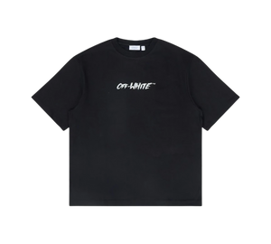 Camiseta Off-White 'Chalk Arrow Skate Fit Tee Black' Preto – frente