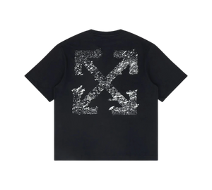 Camiseta Off-White 'Paint Splatter Arrow Diag Skate Fit Tee Black' Preto – costas