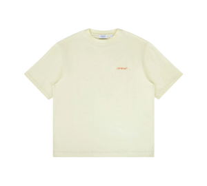Camiseta Off-White 'Tape Arrow Skate Fit Tee Vanilla Ice' Creme – frente