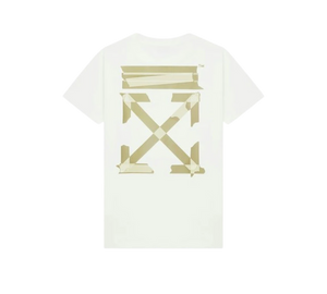 Camiseta Off-White 'Tape Arrows T-shirt White/Beige' Branco / Bege – costas