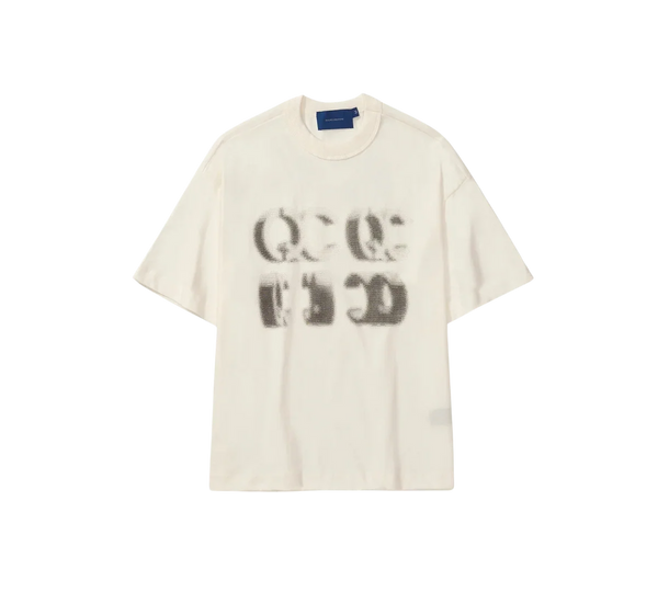 Camiseta Quadro Creations 'Bitmap Boxy Off White' Branca