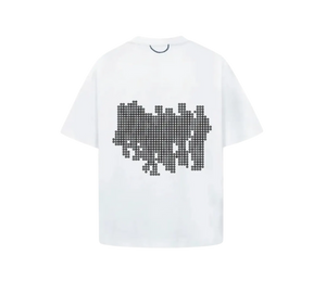 Camiseta Quadro Creations 'Line Dots Off White' Branca