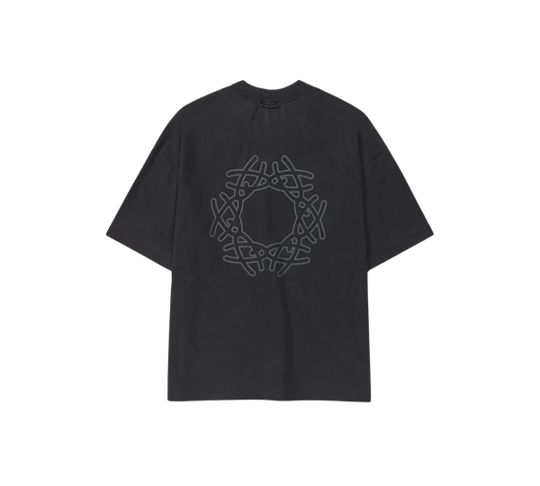Camiseta Quadro Creations 'Simbolo Boxy Stoned Black' Preto / Cinza