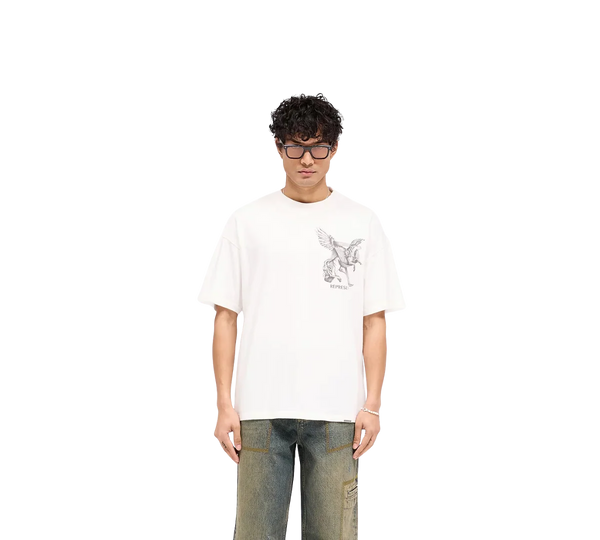 Camiseta Represent 'Elegance in Motion Flat White' Branco