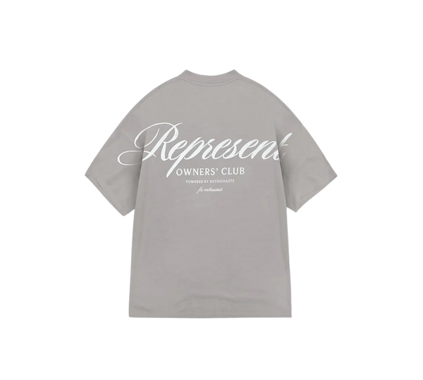 Camiseta Represent 'Owners Club Script Slate' Marrom