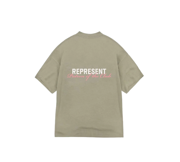Camiseta Represent 'Patron Of The Club Khaki Pink' Verde/Rosa