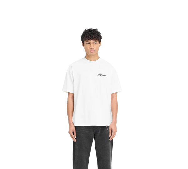 Camiseta Represent 'Script Logo Flat White' Branco