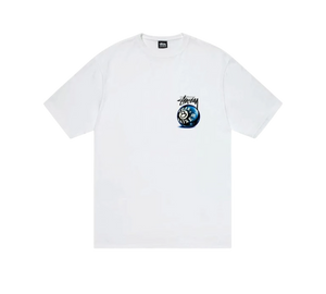 Camiseta Stüssy x Born X Raised '8 Ball Tee White' Branco – frente