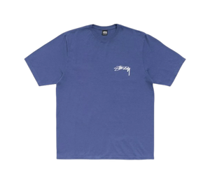 Camiseta Stussy 'Skate Stack Pigment Dyed Tee Indigo' Azul-indigo – frente