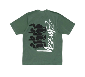 Camiseta Stussy 'Skate Stack Pigment Dyed Tee Pine' Verde – costas