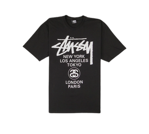 Camiseta Stussy 'World Tour T-shirt Black' Preto – frente
