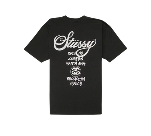 Camiseta Stussy 'World Tour T-shirt Black' Preto – costas