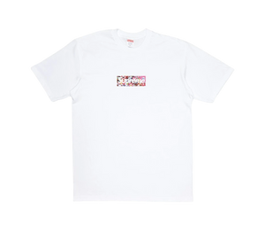 Camiseta Supreme x Takashi Murakami 'COVID-19 Relief Box Logo Tee White' Branco – frente