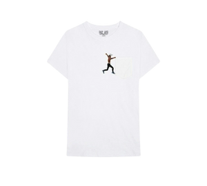Camiseta Travis Scott x Virgil Abloh 'By A Thread Tee (Cactus Jack Version) White' Branco – frente
