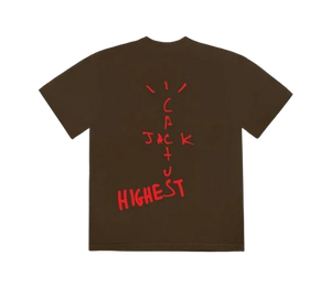 Camiseta Travis Scott 'Jordan Cactus Jack Highest T Shirt Brown' Marrom – costas