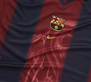 Camiseta Travis Scott x Nike FC Barcelona 'Retro 2000/01 Home Skeleton' Azul / Vermelho