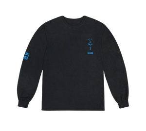 Camiseta Travis Scott 'The Scotts Cj Portal L/S Tee Black' Preto – frente