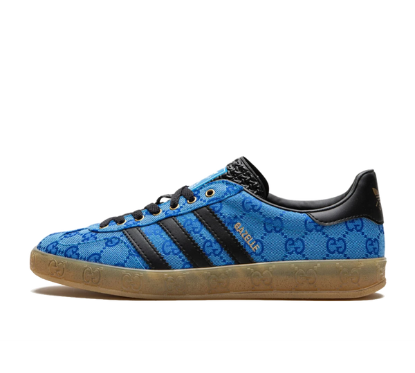 Tênis Adidas x Gucci Gazelle 'GG Monogram Blue' Azul