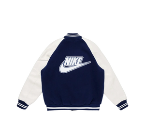 Jaqueta Nike x Nigo 'NRG Varsity Jacket Navy' Azul-marinho – costas