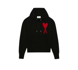Moletom Ami Paris 'Ami De Coeur Hoodie Black' Preto – frente