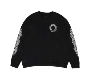 Moletom Chrome Hearts 'Horseshoe Crewneck Black' Preto – frente