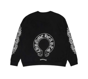 Moletom Chrome Hearts 'Horseshoe Crewneck Black' Preto – costas