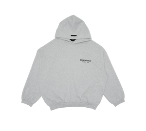 Moletom Fear of God Essentials 'Fleece Hoodie Light Heather Gray' Cinza – frente