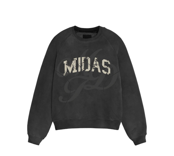 Moletom Midas Touch 'Destroyed Crewneck' Cinza