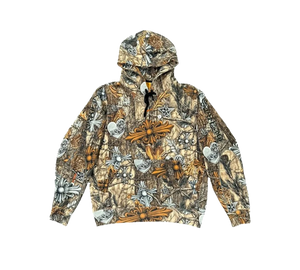 Moletom Nike x NOCTA x Chrome Hearts 'Hoodie Multicolor/Safety Orange' Bege / Laranja – frente