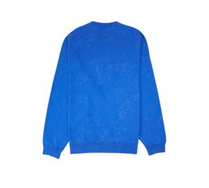 Moletom Nike x Stussy 'Acid Wash Crew Fleece Blue' Azul – costas