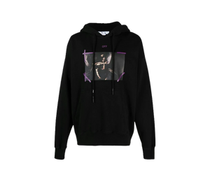 Moletom Off-White 'Arrow Caravaggio Mercy Skate Hoodie Black/Purple' Preto / Roxo – frente