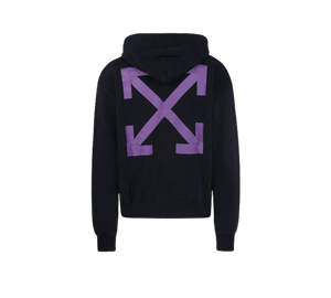 Moletom Off-White 'Arrow Caravaggio Mercy Skate Hoodie Black/Purple' Preto / Roxo – costas