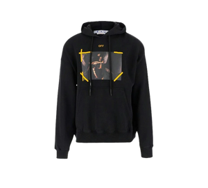 Moletom Off-White 'Arrow Caravaggio Mercy Skate Hoodie Black Yellow' Preto / Amarelo – frente