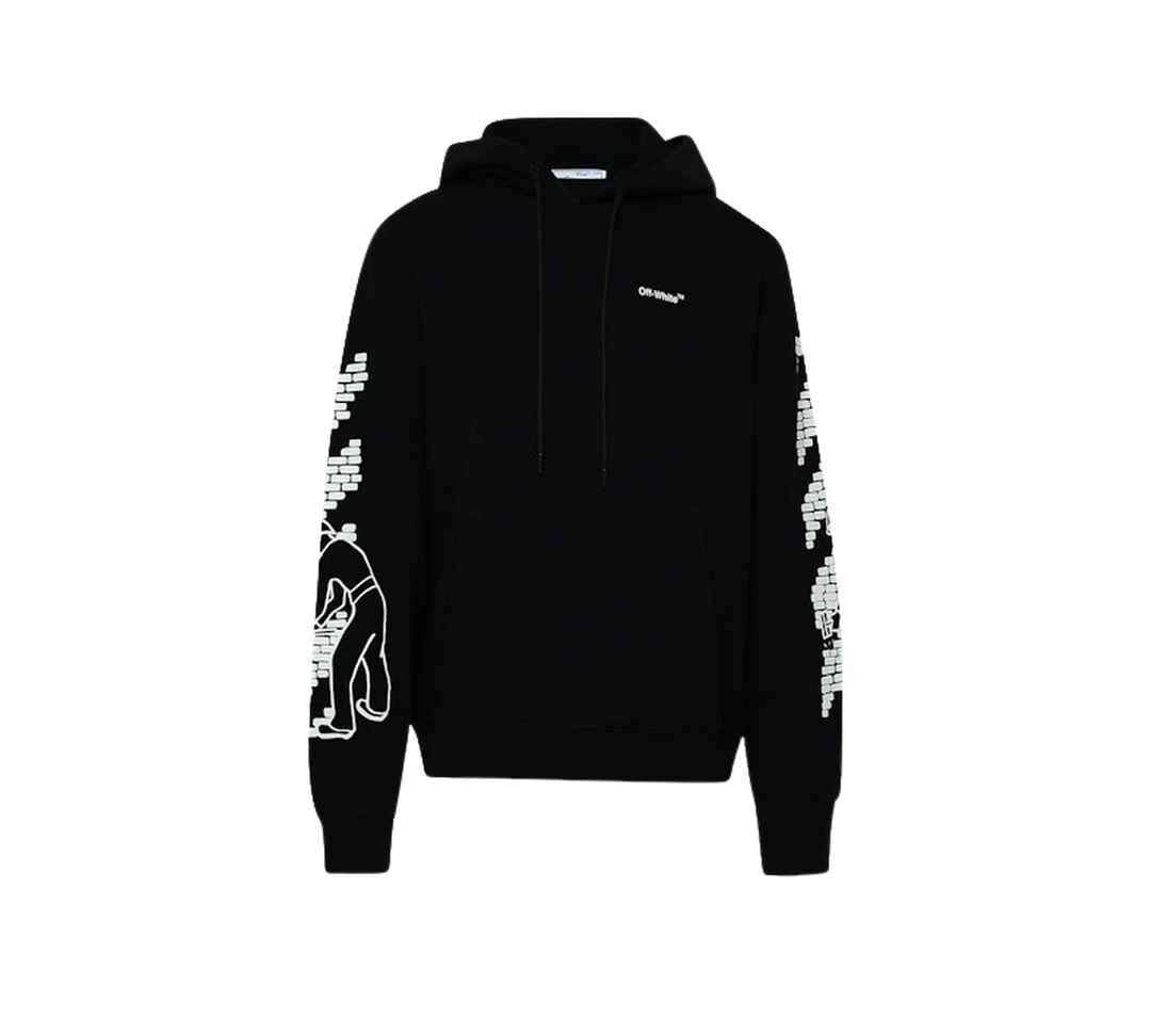 Moletom Off-White 'Brick Arrows Hoodie Black' Preto – frente