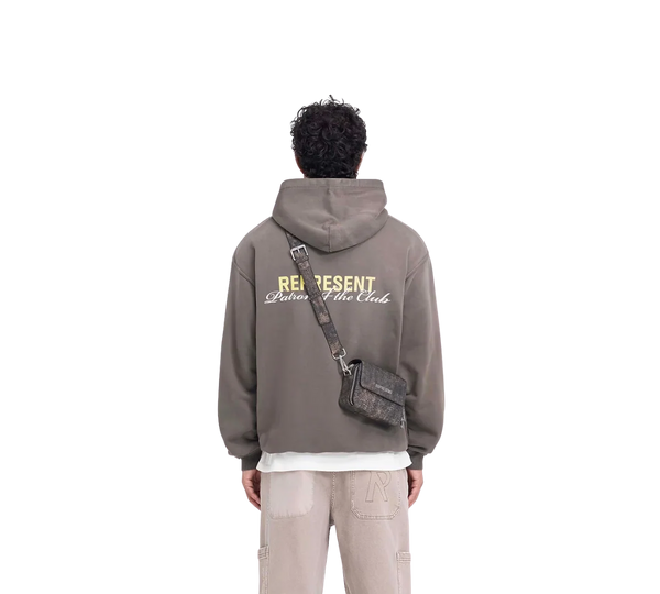 Moletom Represent 'Patron Of The Club Washed Olive' Marrom