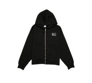 Moletom Stussy x Nike 'Stone Washed Fleece Zip Hoodie Black' Preto – frente