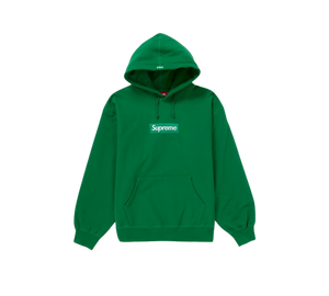 Moletom Supreme 'Box Logo Hooded Sweatshirt Green' Verde – frente