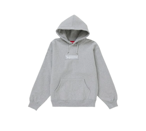 Moletom Supreme 'Box Logo Hooded Sweatshirt Heather Grey' Cinza – frente