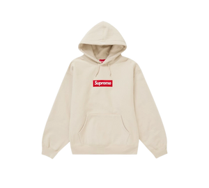 Moletom Supreme 'Box Logo Hooded Sweatshirt Stone' Bege – frente