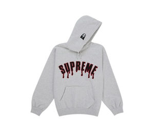 Moletom Supreme 'Ghostface Arc Hooded Sweatshirt Ash Grey' Cinza – detalhe do capuz