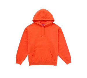 Moletom Supreme 'Satin Applique Hooded Sweatshirt Bright Orange' Laranja – frente