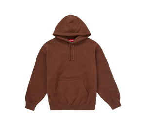 Moletom Supreme 'Satin Applique Hooded Sweatshirt Brown' Marrom – frente