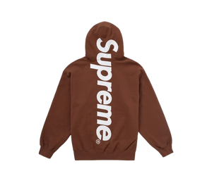 Moletom Supreme 'Satin Applique Hooded Sweatshirt Brown' Marrom – costas