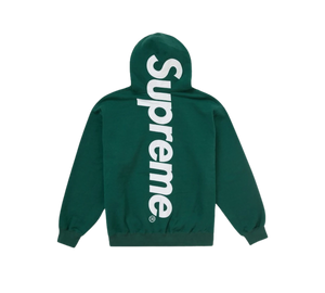 Moletom Supreme 'Satin Applique Hooded Sweatshirt Dark Green' Verde – costas